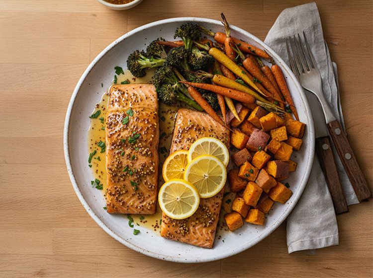 Maple-Mustard Salmon