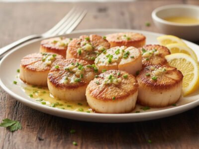 Seared Scallops with Garlic Herb Butter